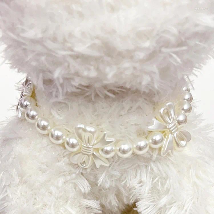 Update Pet Supplies Collar Leash Pearls Cat Necklace Accessories Small & Medium Dog