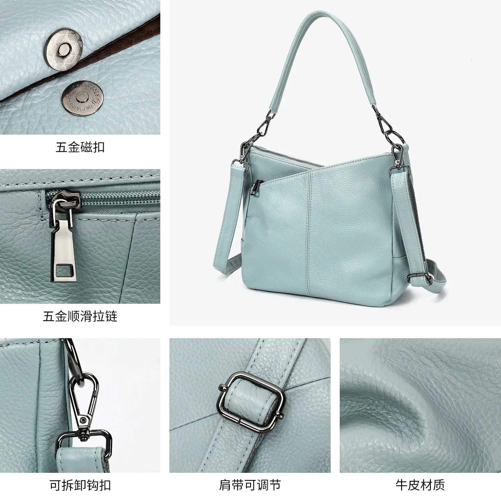 2025 New Womens Genuine Soft Cow Leather Crossbody Convertible Shoulder Bag - Spacious Effortless Quality Bag for CommutingW251118
