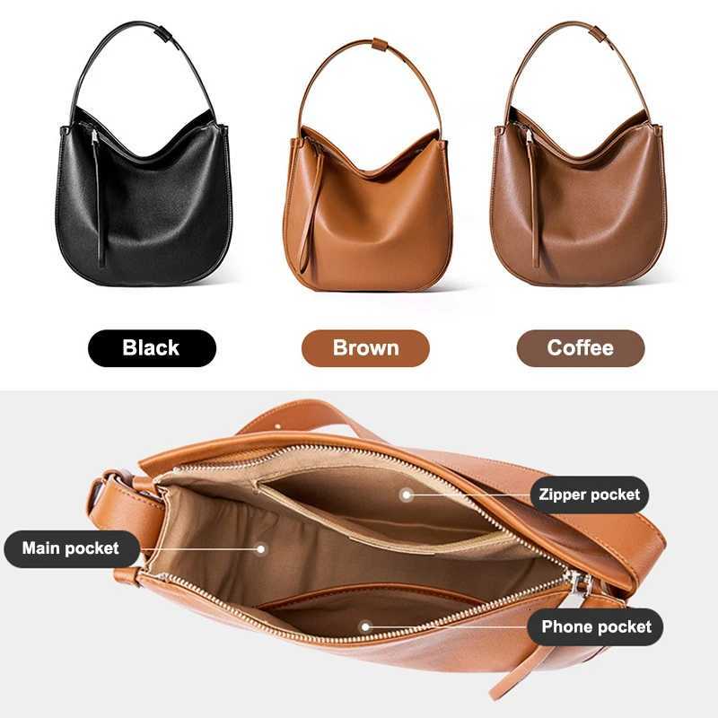 Genuine Leather Women Tote Bag 2025 New Large Capacity Womens Shoulder Bag Luxury Designer Cowhide Crossbody Bags 2522W251118