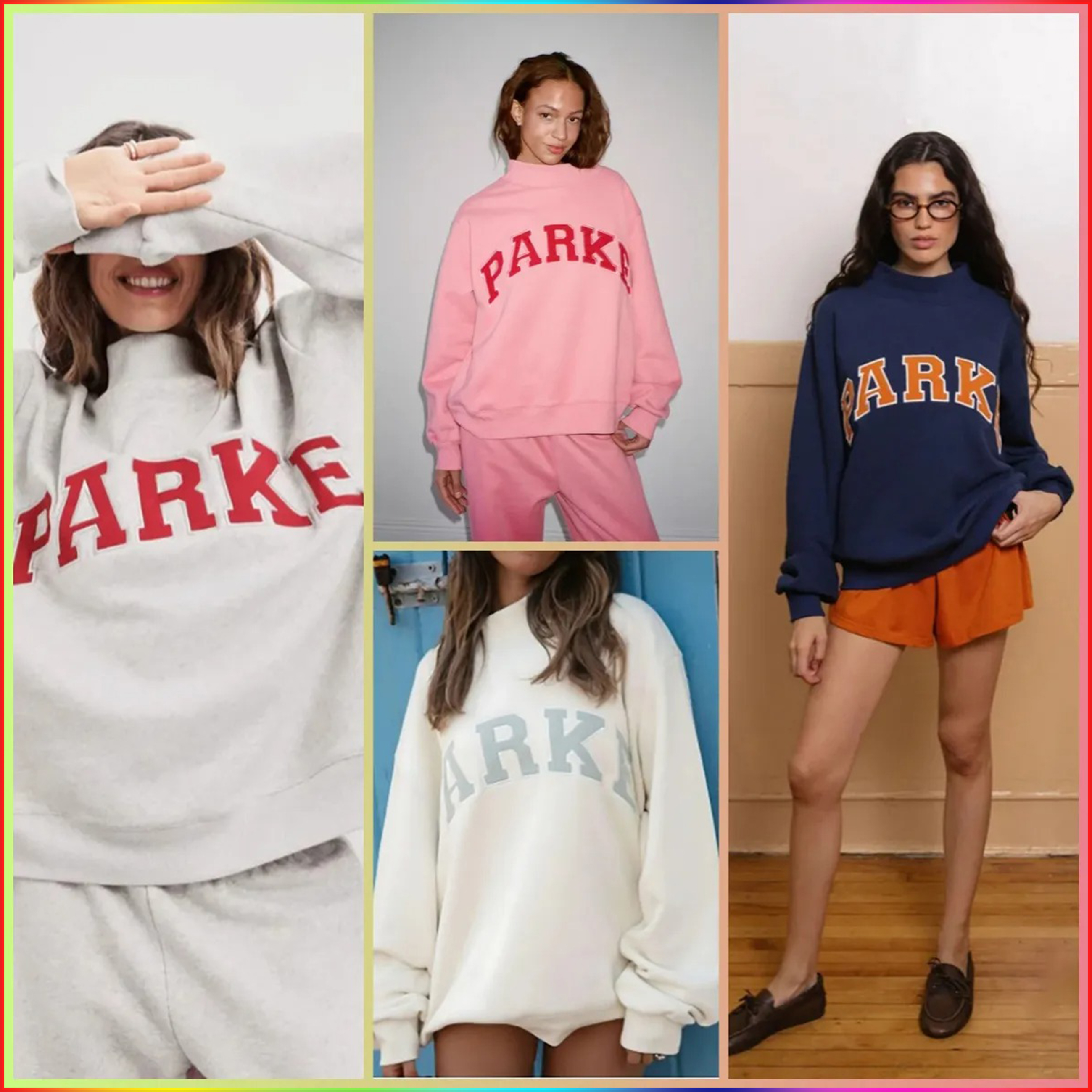 2025 5A Parke Womens Mockneck Sweatshirt Set designer Hoodie for essentials high quality Spring Autumn Outdoor Casual Wear Loose Fit Designer Hoodie in S-3XL