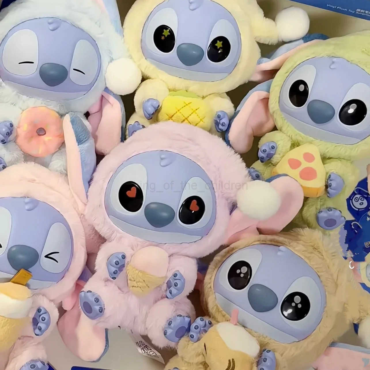 Disney Nwe Miniso Disney Stitch Eat Some Thing Before Sleep Series Vinyl Blind Box Bag Pendant Cute Doll Mystery Box Toy Adult Gift W20250418