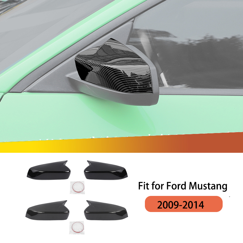 ABS High quality Reverse Rearview Mirror Housing Decoration Cover For Ford Mustang 2009-2014 Car External Accessories