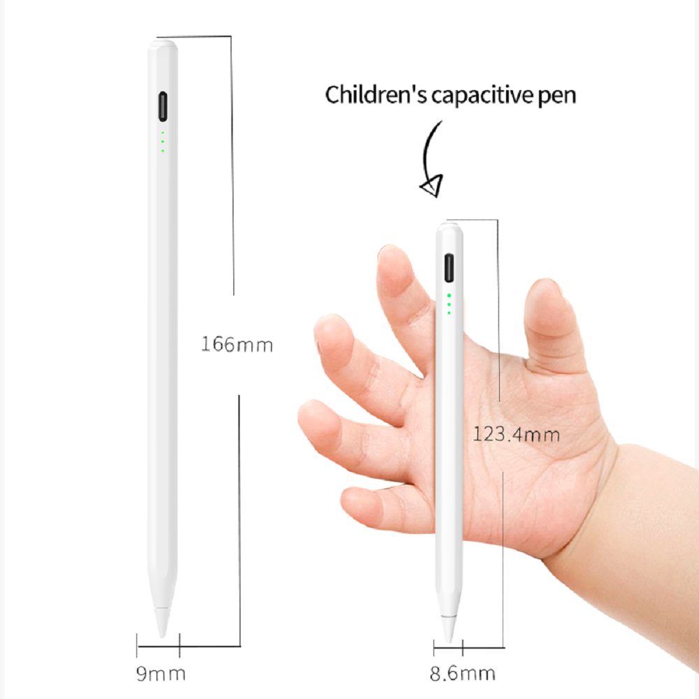 Chargeable Active Stylus Pen 3 Light Short/Long Touch Pen for Children 2nd Generation Palm Rejection for ipad Air7 IPAD 11 Pencil