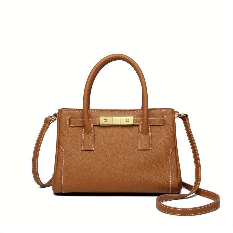 ZOOLER Women's Genuine Leather - Vintage Quilted Design With Adjustable Strap, Zipper Closure Golden-Tone Hardware, Elegant / Commuter Handbag Fo