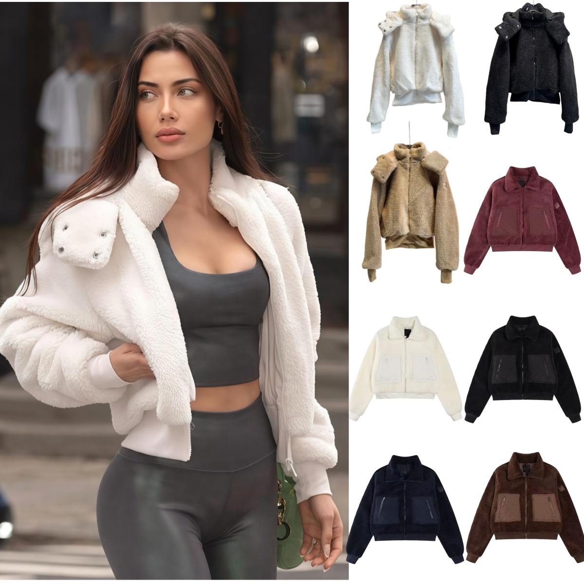 New Women Clothes Set Stand Collar Zipper Top Underlay vest Pants Style Thickened for Warmth Fall Winter Sports Casual Wear alonessity women clothes