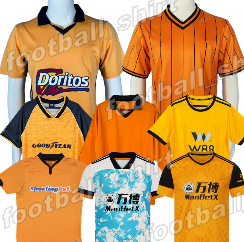 1997 98 WoLvErHaMpToNS Wolves Retro soccer jerseys 1996 1998 Ince R.KEANE IRWIN Lescott 1982 1987 18 19 20 21 Diogo Jota Wolves home classic vintage football men shirts