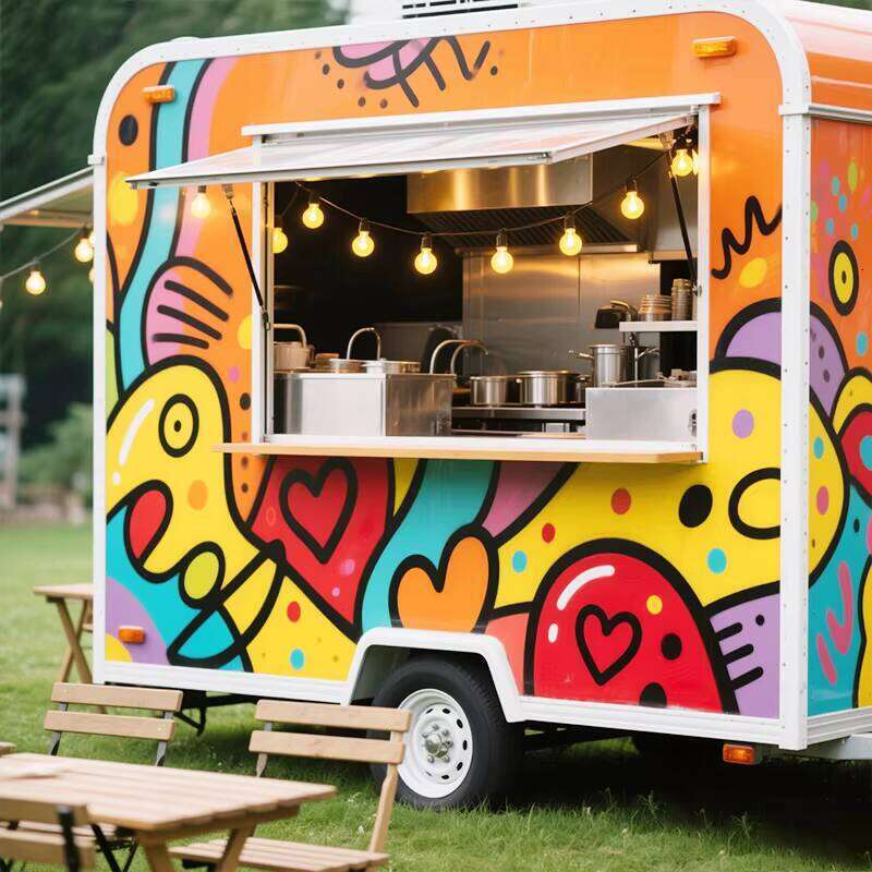 Durable Food Trailer with Stainless Steel Body for Festival Vendors and Outdoor Events