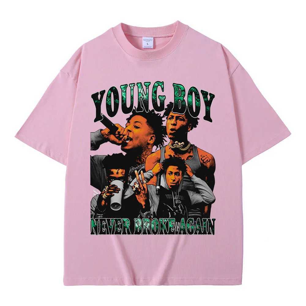 Rapper YoungBoy Never Broke Again T Shirt High Quty Fashion Short Slves Oversized T-shirt Mens Hip Hop Vintage T-shirtsC250418