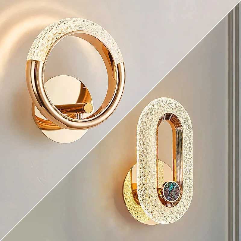 Modern Crystal Wall Lights Indoor Lighting Round/Oval LED Wall Lamp Home Decor for Kitchen Bedroom Living Room Sconce M251118