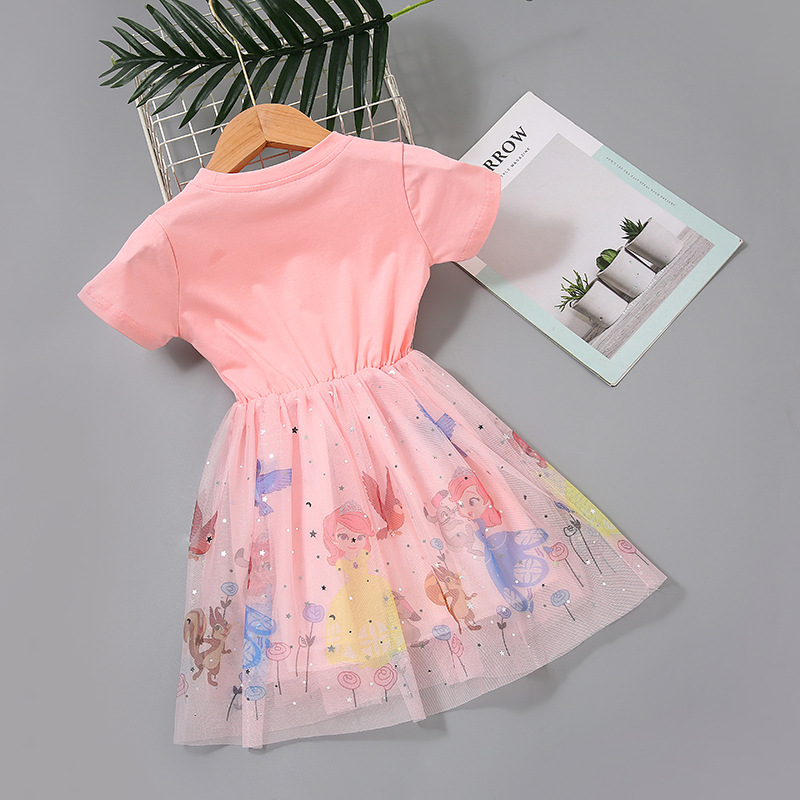 DISNEY Baby designer clothes Summer dress baby Elsa princess dress little girl's skirt.