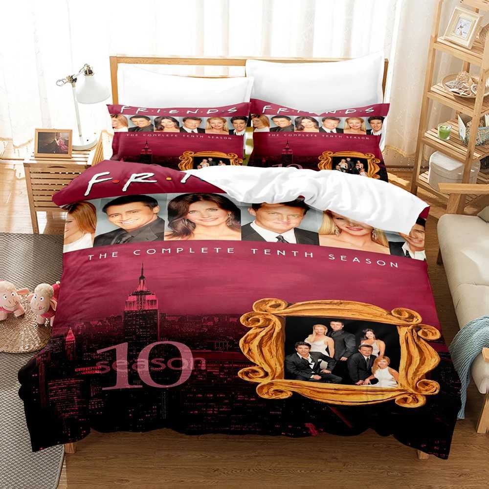 Friends Tv Show Style Bedding Set For Bedroom Soft Bedspreads For Bed Linen Comefortable Duvet Cover Quilt And caseM251118