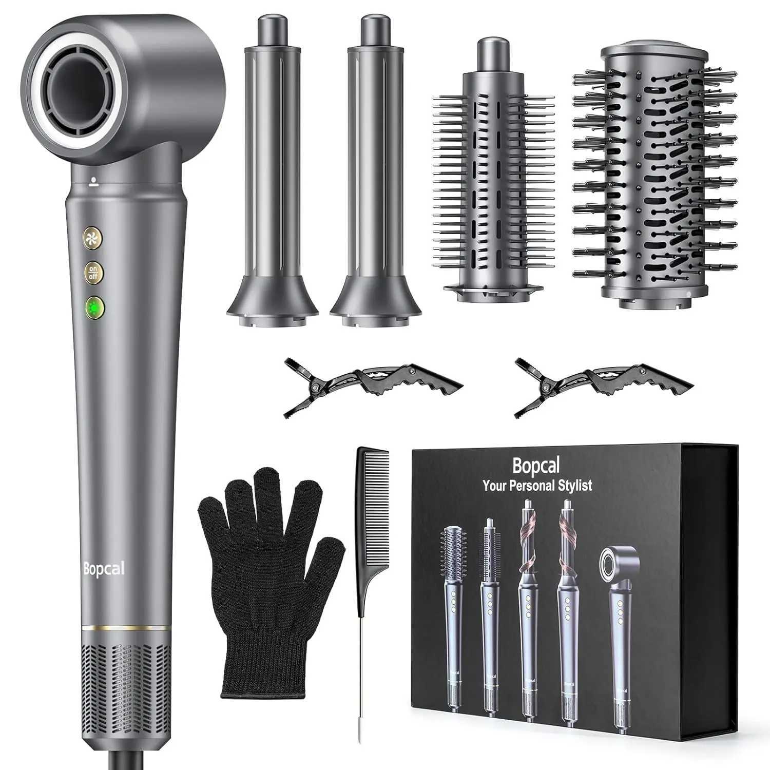 5 in 1 Hair DryerMulti Styling ToolStraightener 32mm Curling 300 Million Negative Ions Hair Care 1-3 Mins Quick Drying GiftsT251118