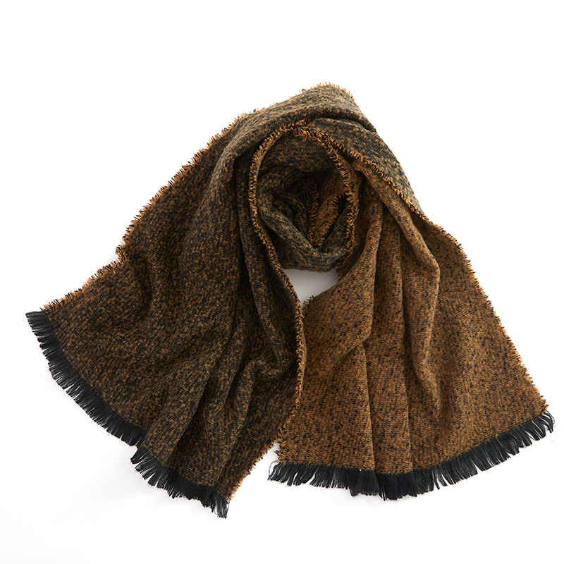 K432 Specially supply the new European and American cashmere thickened circle yarn men and women's scarf autumn and winter all-match single color