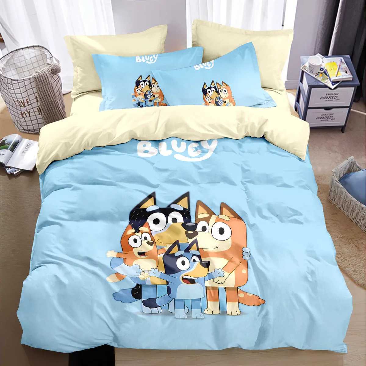 New design B-Blueys Duvet Cover case Bandit Chilli Bedding Set for Adult Boy Girl Bedroom Children Single Double SizeM251118