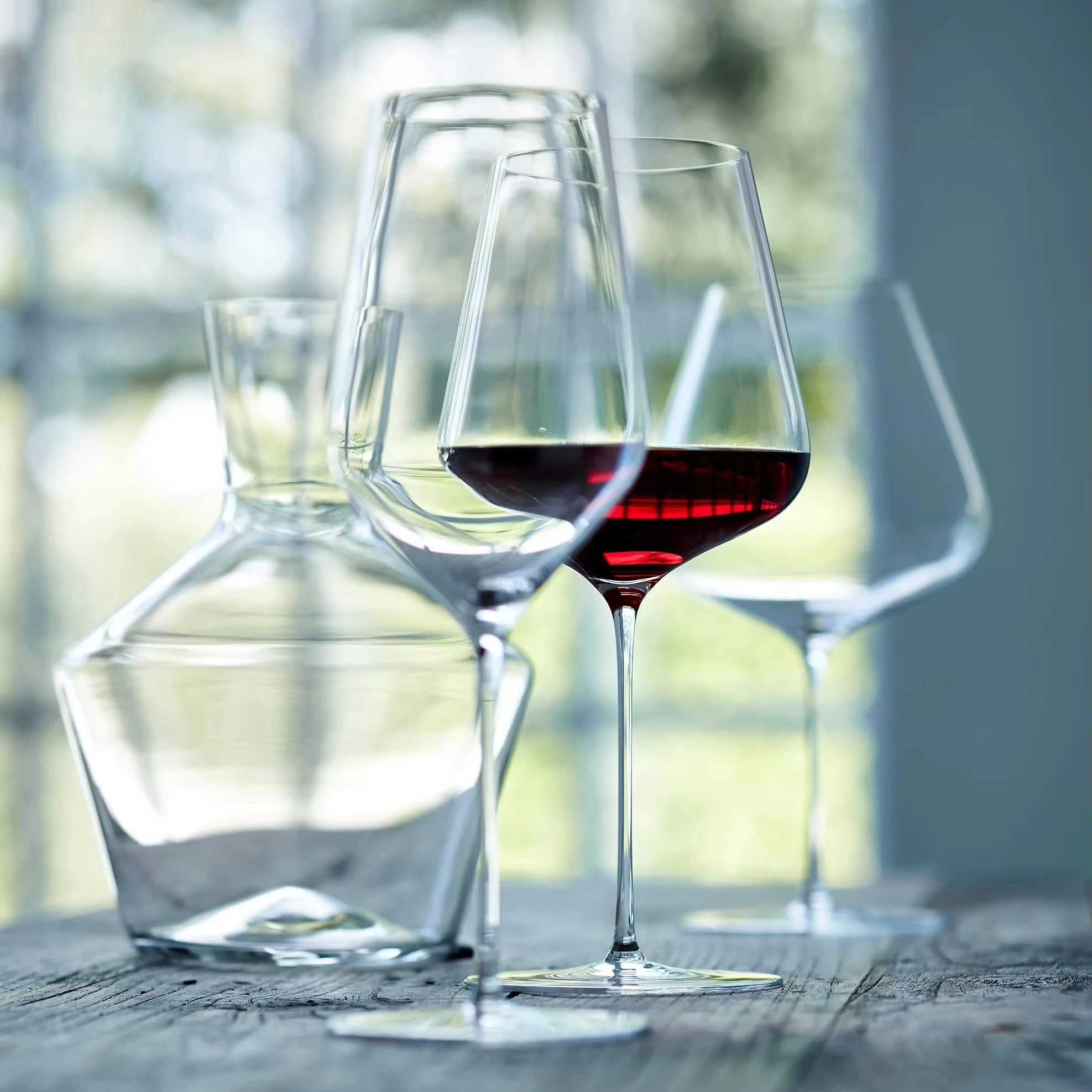 High end banquet crystal glass handmade wine glass ultra-thin craftsmanship perfect and flawless Zalto style ics coastersT250418