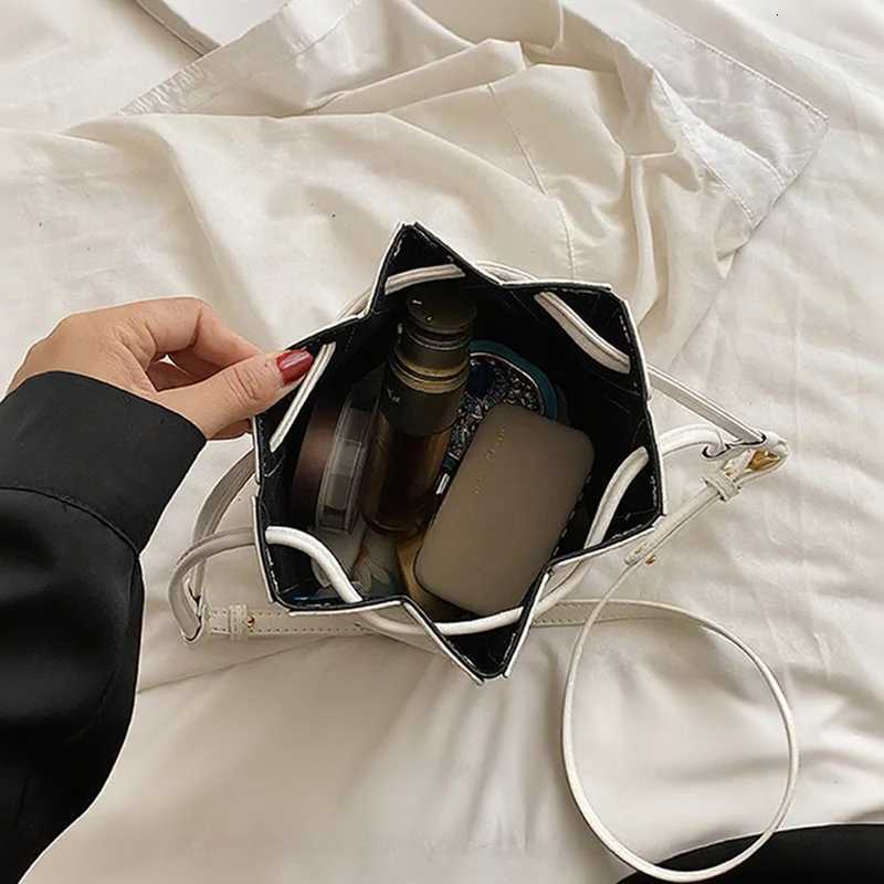 New Bucket Bag Fashion WomenS Handbag Pu Folding Bucket Bag Drawstring Crossbody BagW251118