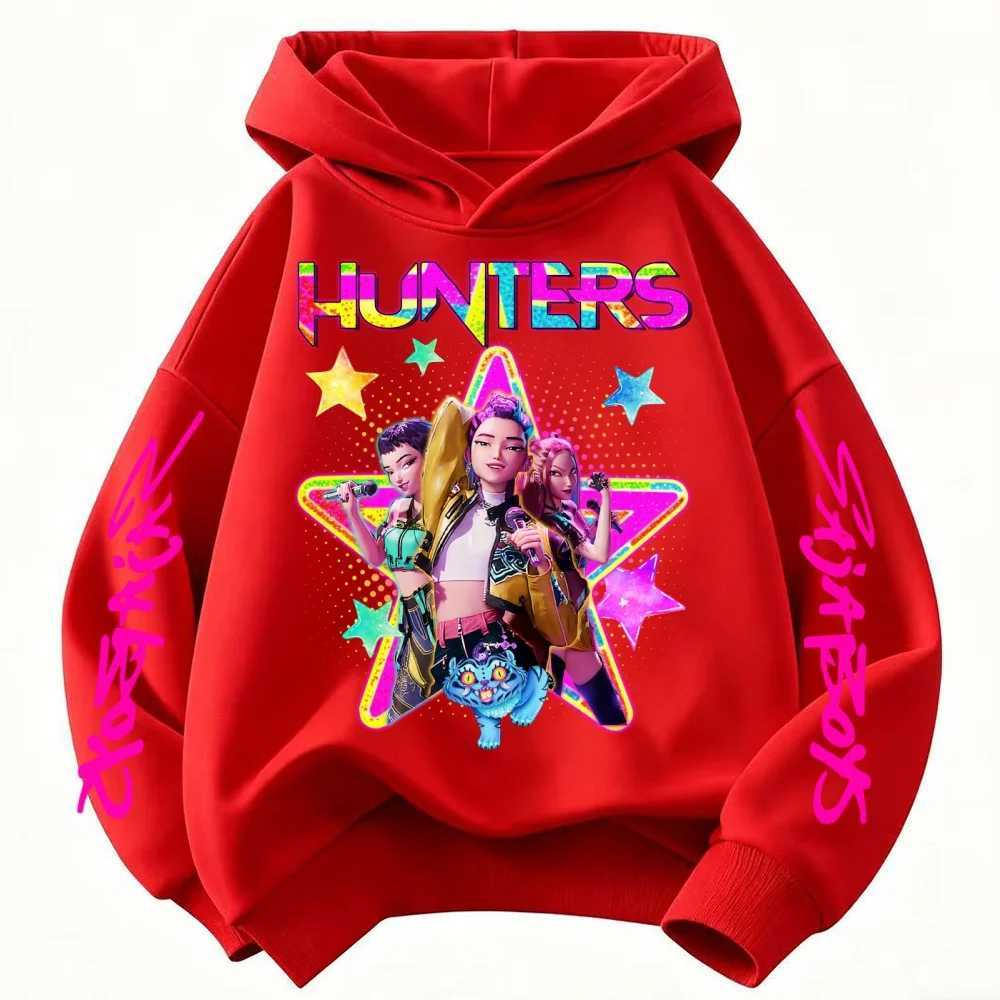 KPop Demon Hunters Huntrix Girls Sweatshirts Spring Fall Boys Children Hoodies Long Sleeves T-shirt Jacket Toddler Kids Clothes W251118