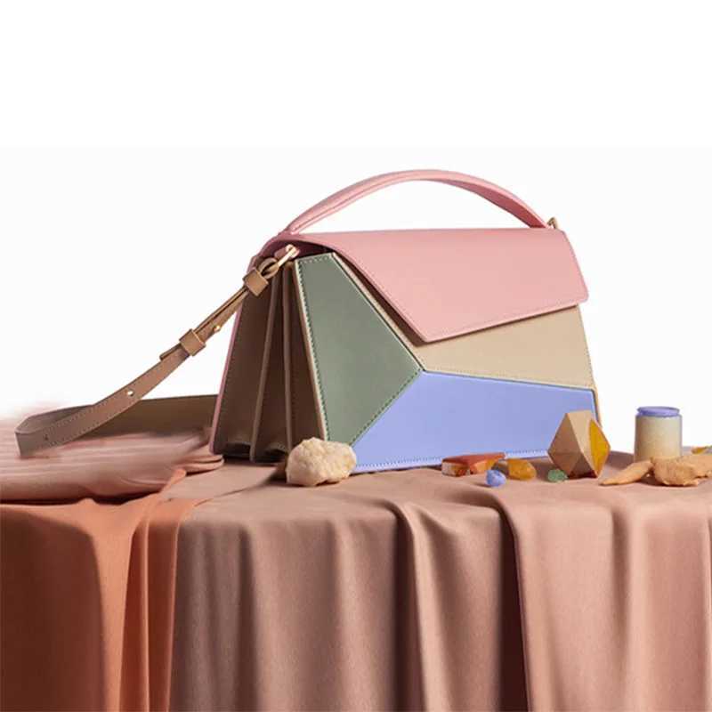 Fashion Woman Shoulder Bag Small Geometric Crossbody Handbags Bolsas Female PU Leather Brand Designer Luxury Tote Bucket PurseW251118