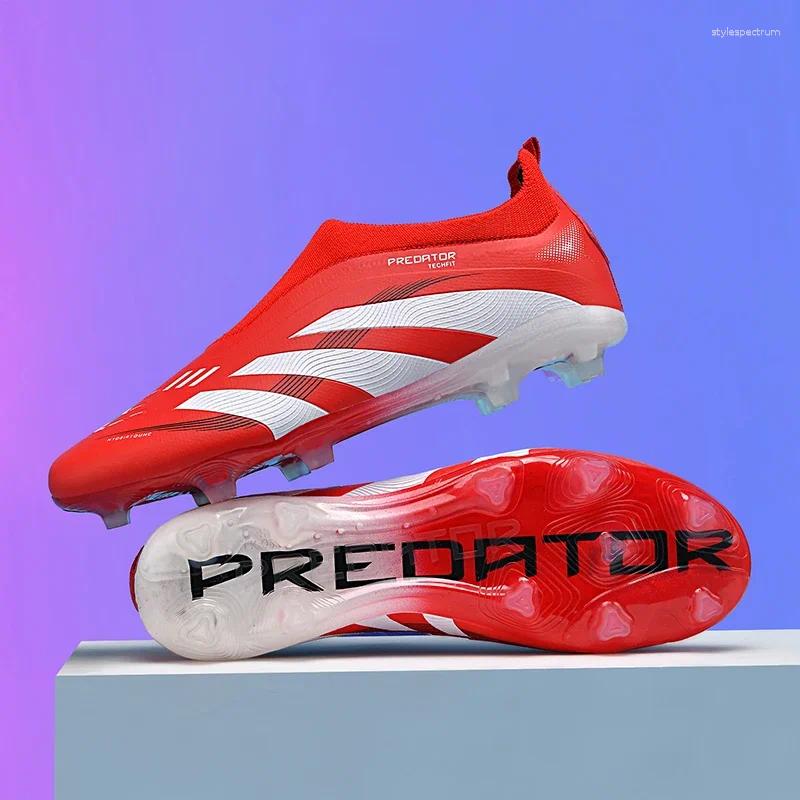 hot American Football Shoes Men Boots Ultralight Indoor Long Spikes Cleats Match Futsal Training Sneakers Soccer Breathable Drop