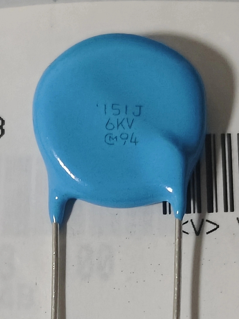 4 PCS 151J 6KV 150PF151J 6KV 150PF d=14mm p=10mm