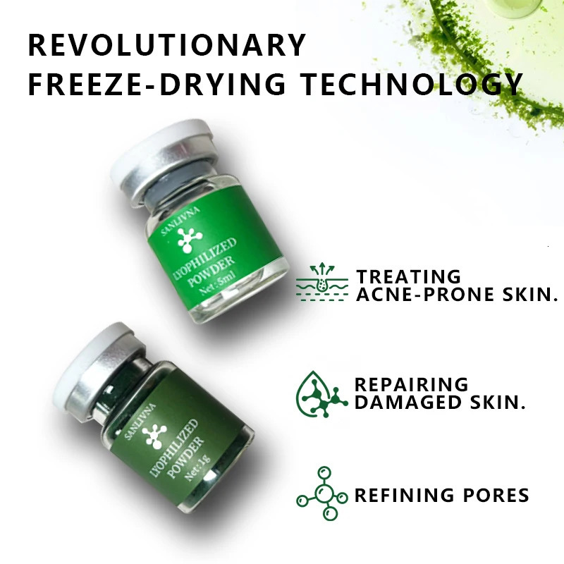 10 Vials Algae Peeling Powder DIY Facial Mask Sponge Spicules Natural Seaweed Skin Care Clean Pores 5 Pairs 251112