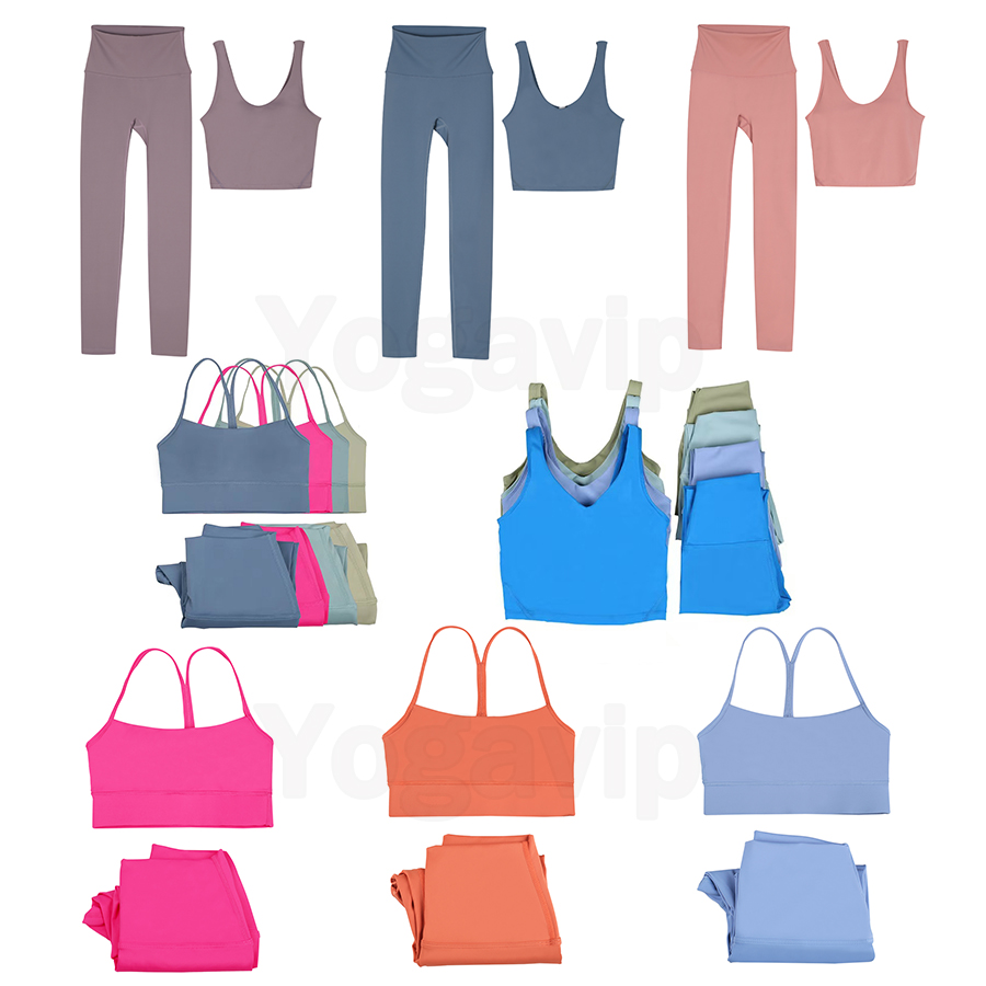 1U Yoga Outfit Workout Set Women Tracksuits Sportswear Gym Top Y/U Bra Fiess High Waist Align Leggings Running Sports pants Clothes 2 Pieces