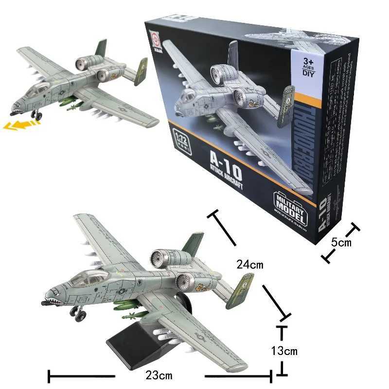 172 US New A-10 Thunderbolt II Support Attack Aircraft Model Creative Military Series Building Blocks Toys For Boys Xmas Gifts C251118