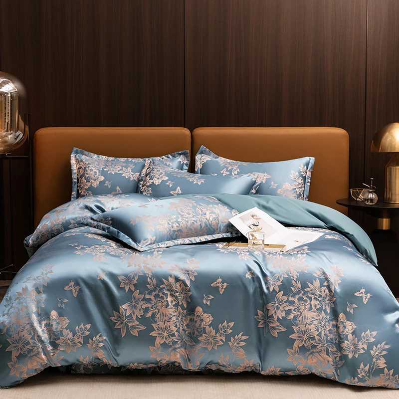 New 3pcs Duvet Cover and case Set No Filling European Light Luxury Jacquard Woven Polyanthous Type Family bedroom BeddingM251118