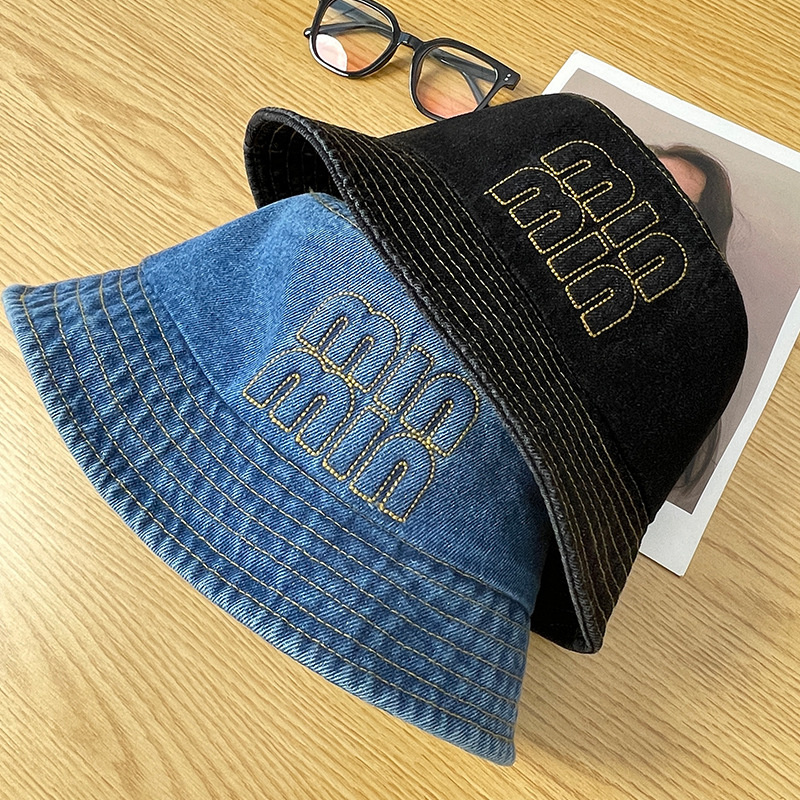 Designer Hat Free Shipping 2025 New Fashionable Cowboy Letter Fisherman Hat Anti UV Sunscreen Street Bucket Hat for mens