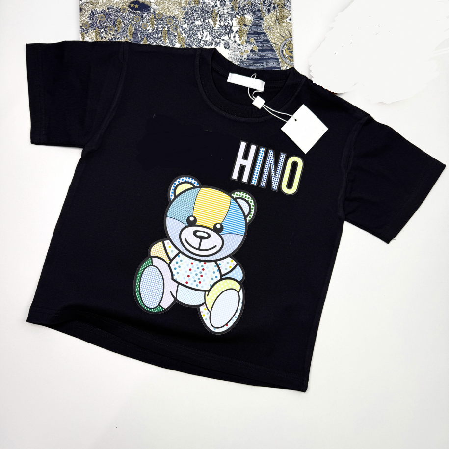Baby Boys Girls Brand T-shirts Cotton Kids Short Sleeve T Shirt Summer Children Casual Shirt Cartoon Bear Child Tops Tees y250607ZC8D