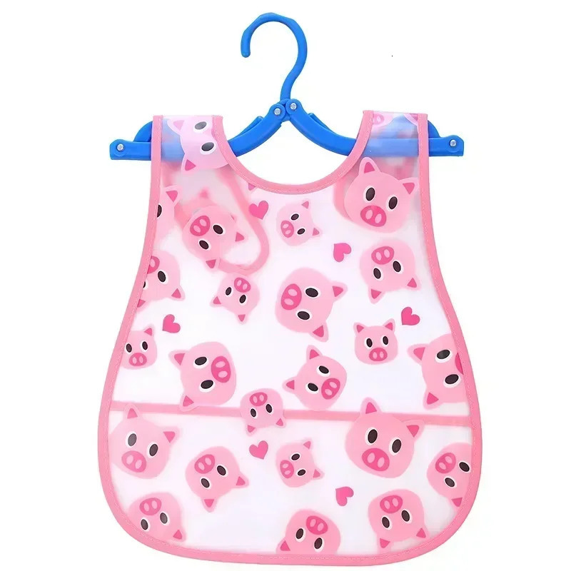 Adjustable cartoon animal baby waterproof color bib sleeveless children long sleeved work clothes feeding apron 250414z