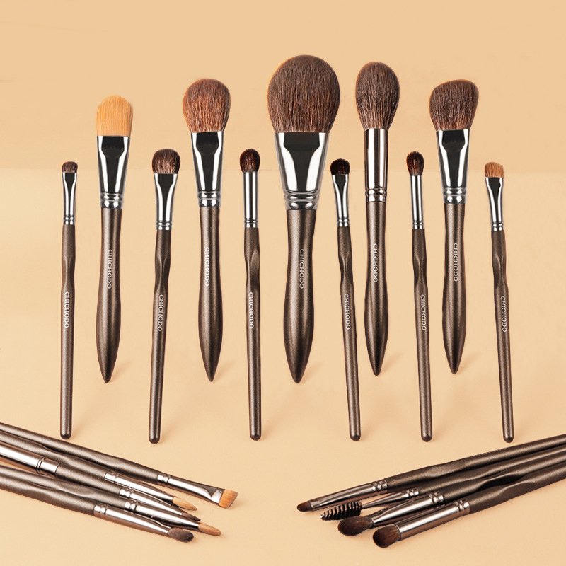 Makeup brush animal hair makeup brush complete set of real hair set