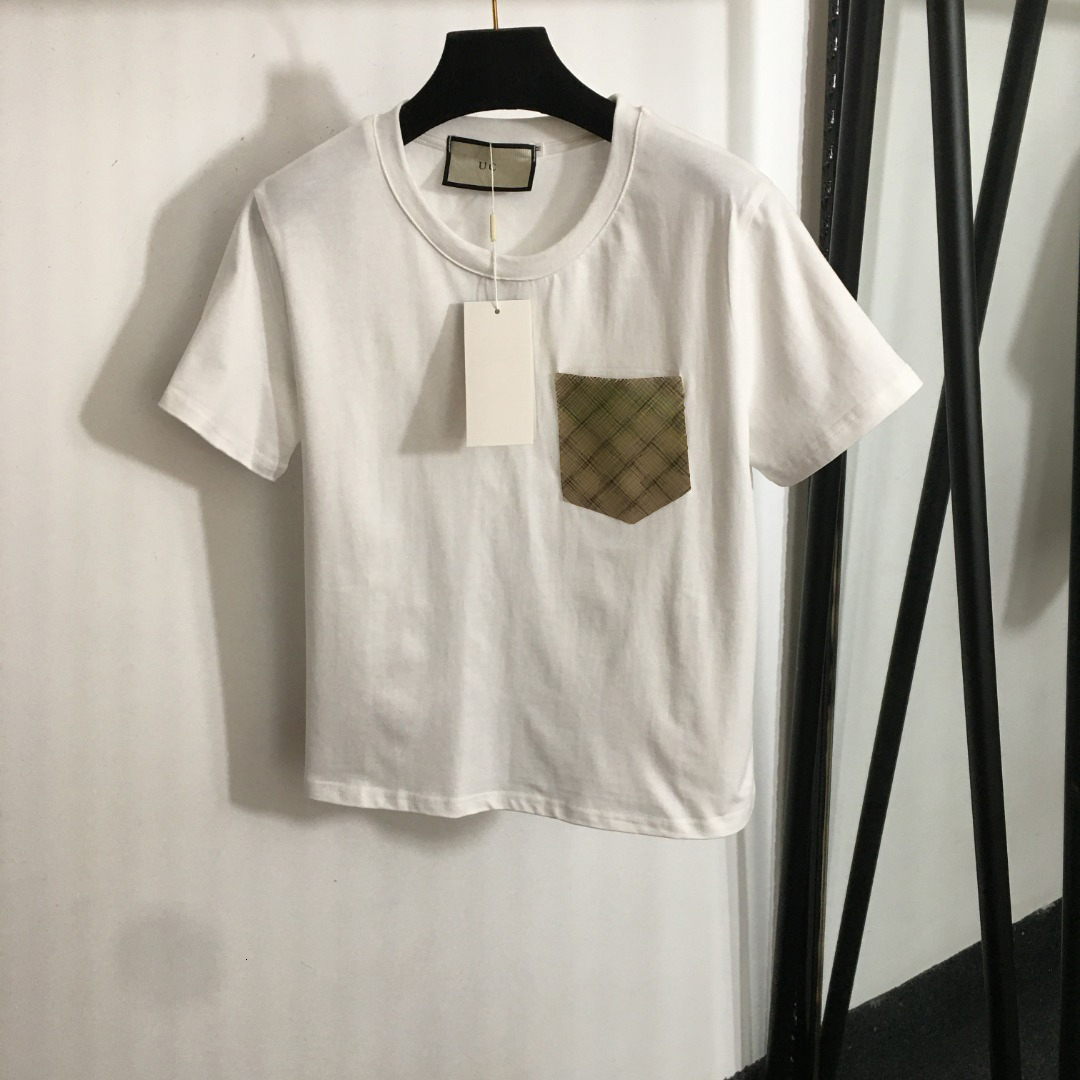 t-shirt designer women brand clothing girl summer shirt fashion letter pocket logo T-shirt ladies round neck short sleeve shirt lady t-shirt Apr 17
