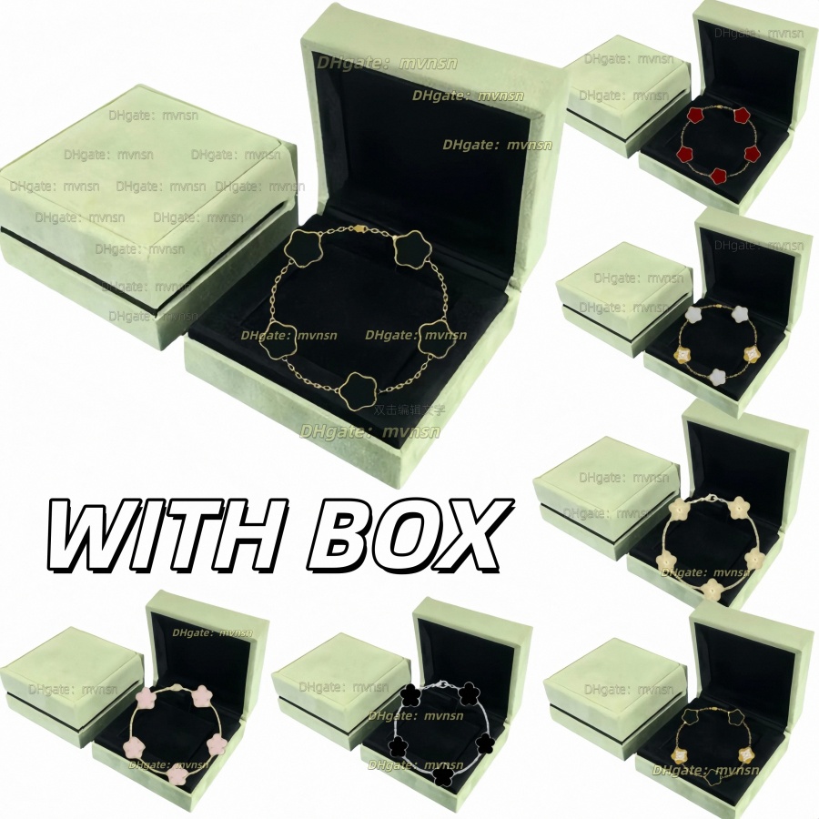 with box designer Bracelets clover bracelet for Women Plated 18K gold 925 silver Charm Valentine Day Christmas Engagement designer Jewelry Gift High q W1fA#