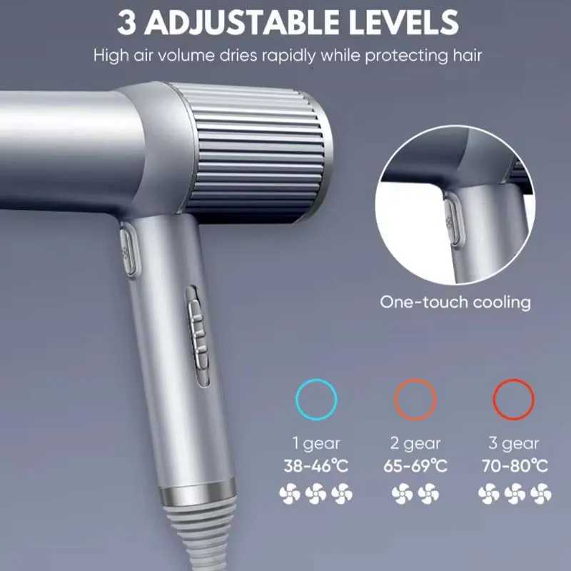 New Design High-Speed Ionic Hair Dryer with Cooling Diffuser One-Touch Blow Dryer for Professional Household Use for HotelsT251118