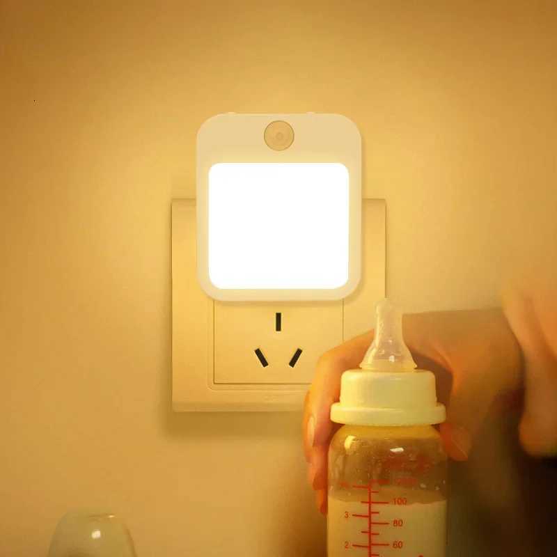 Night Light Motion Sensor With LED Light EU Plug Lamps ChildrenS Night Light Wireless Night Lamp For Bedside Table Bedroom M251118
