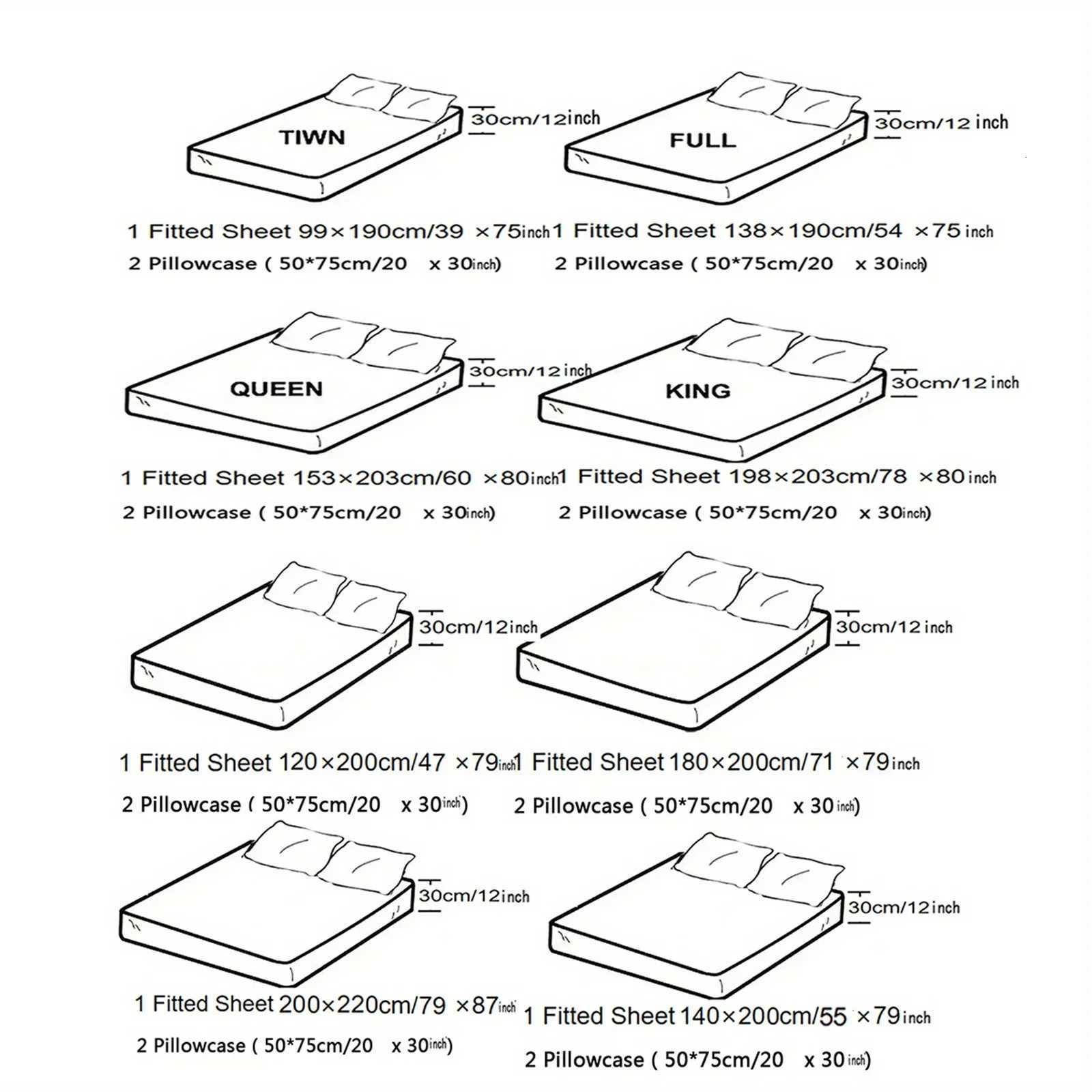 1PC Christmas Gift Santa Claus Digital Print Bed Sheet case Set Sanded Polyester Fitted Sheet with Deep Pocket 30-34cmM251118