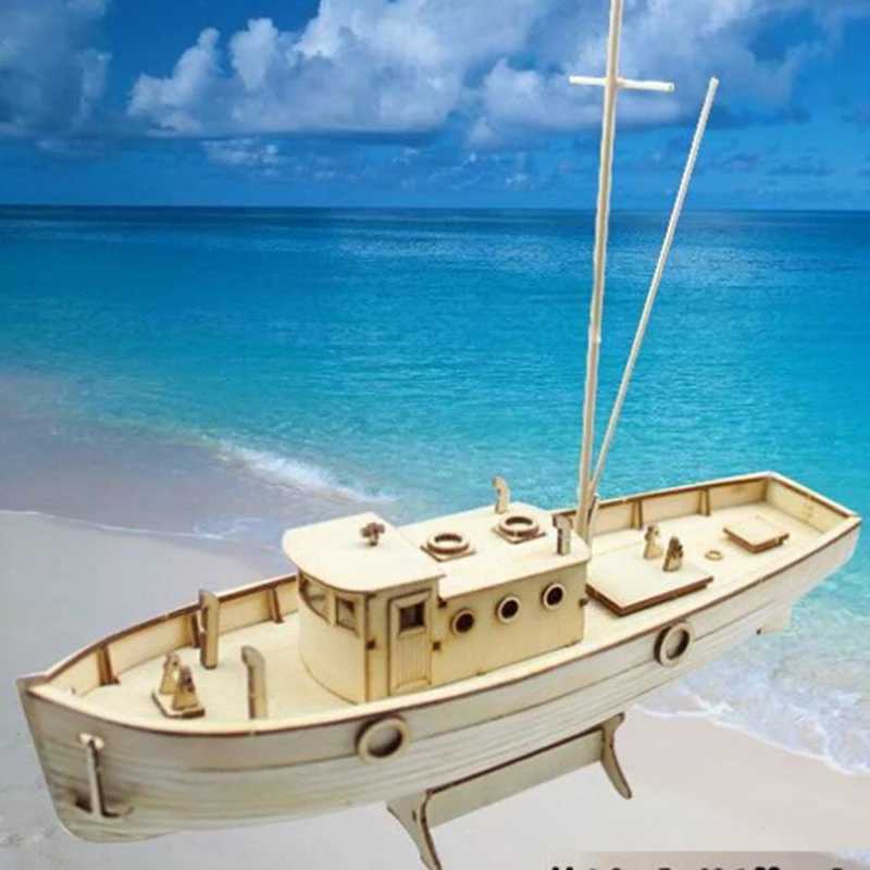 130 Ship Assembly Model Wooden Sailboat DIY Wooden Kit Puzzle Toys Gift C251118