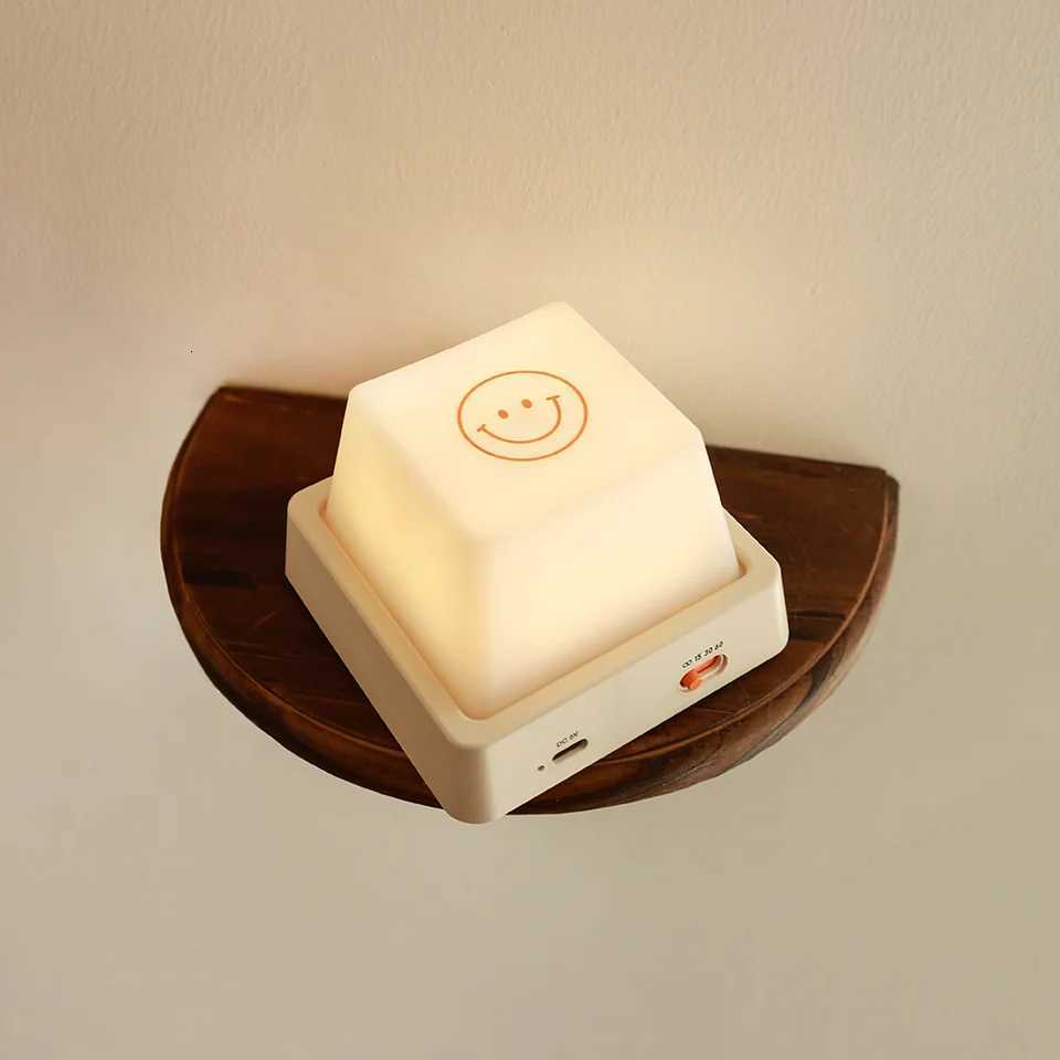 Simple Design Lights Night Lamp Press Switch Timing Led Table Desk Lamp High Quality Night Light Keyboard Shape Gift M251118
