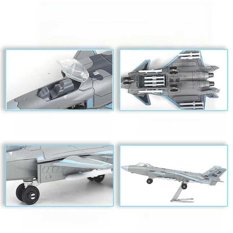 1/100 US F-22 Raptor Stealth Fighter Model Creative Military Series Building Blocks DIY Decor Assembled Toys For Boys Xmas Gifts C251118