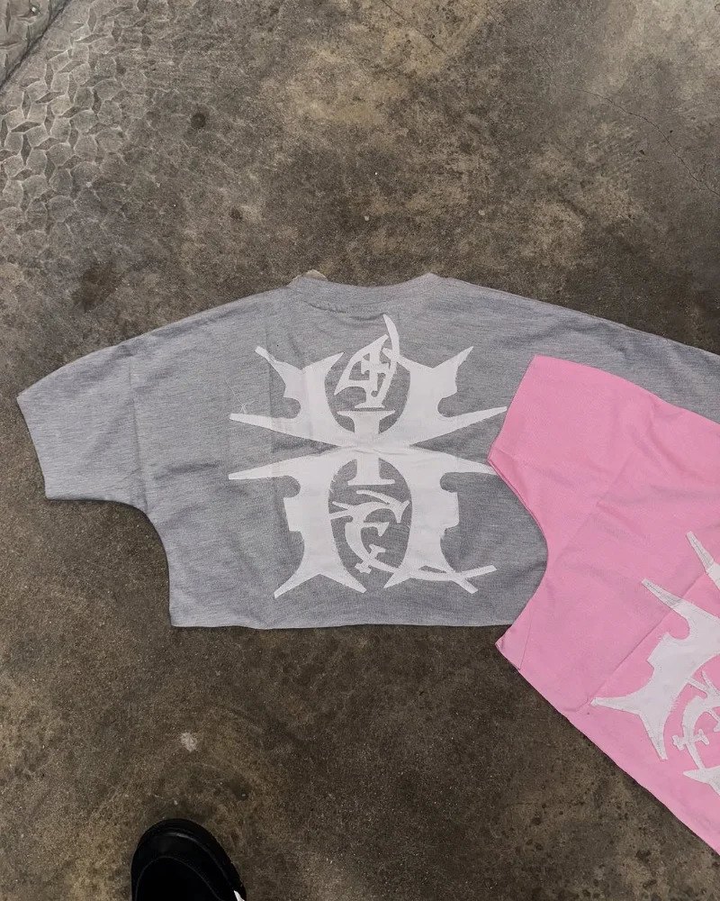 2025 Y2k oversized T-shirt Men letter print top Harajuku retro hip hop short sleeve fashion street wear casual loose shirt 250417