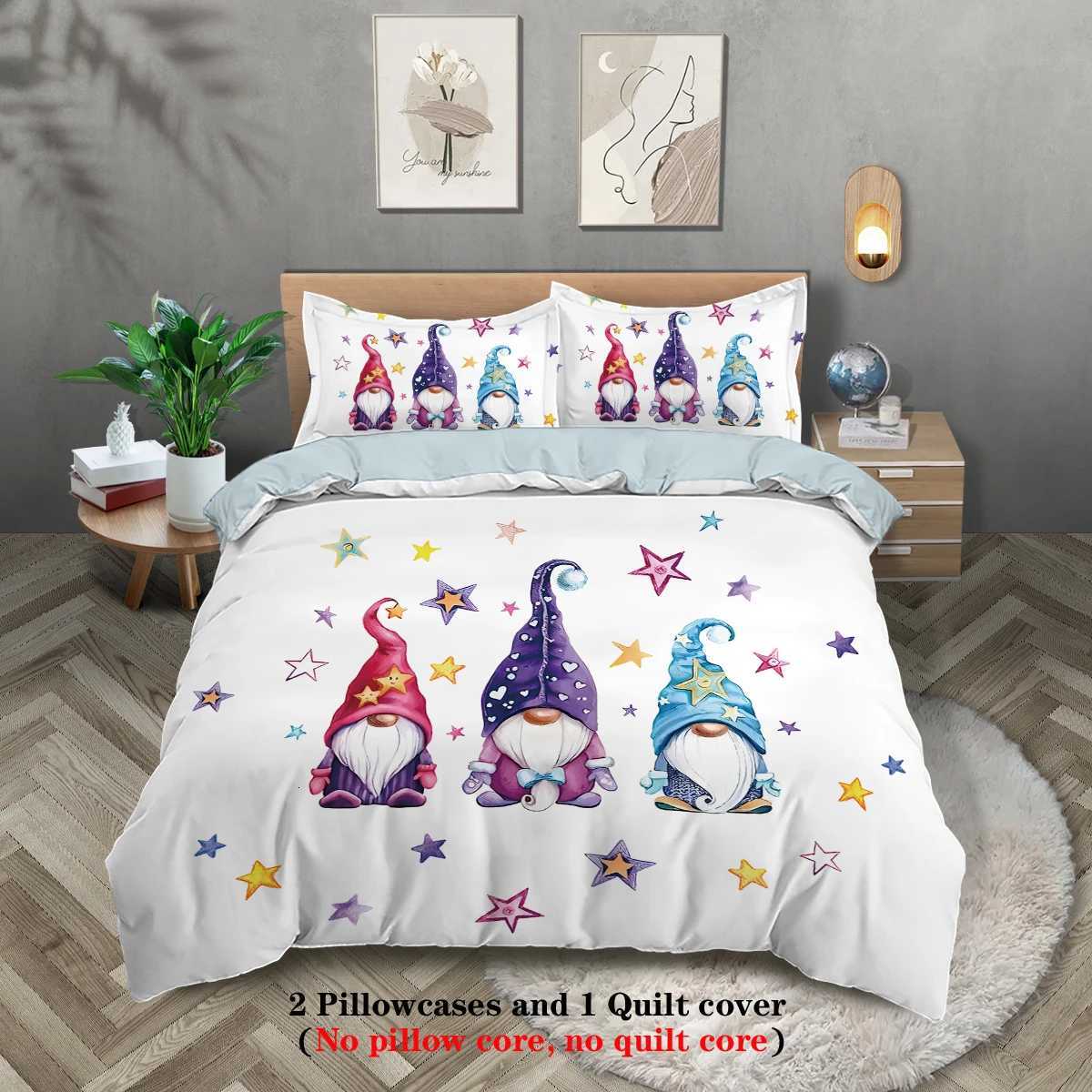 3pcs Merry Christmas themed Santa Claus pattern bedding set for teenagers and adults bedroom a fun Christmas giftM251118
