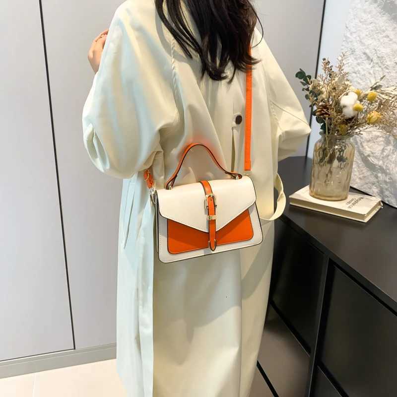 Top Handle Bag for Women Color-Block Shoulder Bag PU Leather Adjustable Strap Satchel Purse Square Bag for Work TravelW251118