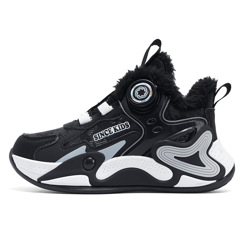 Winter Children's Fashion Sports Shoes Boys Basketball Sneakers Umshop Kids Sport Trainers Shoes Plush Warm Size 28 - 40 U0599