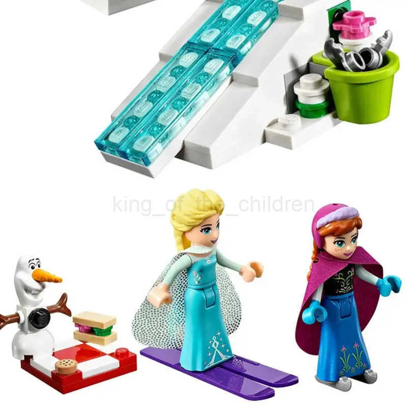 Disney Princess Magical Castle Set Little Mermaid Frozen Elsa Building Block Princess Bricks Toy Friends Kid Diy Birthday Gift W20250418