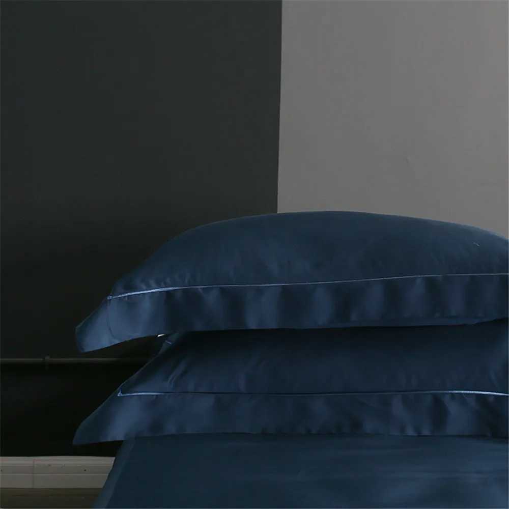 Sondeson Nature 100 Silk Dark Blue Bedding Set Healthy Skin Beauty Queen King Duvet Cover Set Flat Sheet case Bed LinenM251118