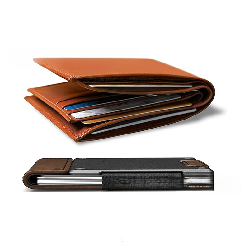 New hot selling fashion designer bags Christmas gifts ultra-thin two tone leather wallets men's card holders card holders card sleeves