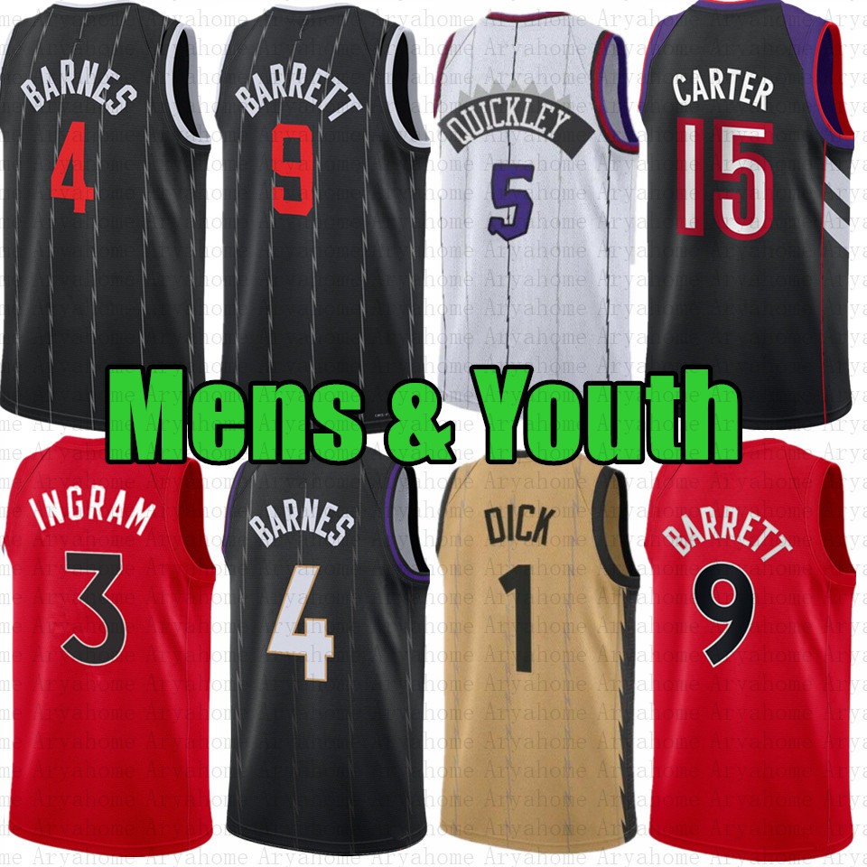 Scottie Barnes Brandon Ingram City Basketball Jersey RJ Barrett Gradey Dick Immanuel Quickley Men kids Youth Vince Chris Boucher Carter Ochai Agbaji Jakob Poeltl