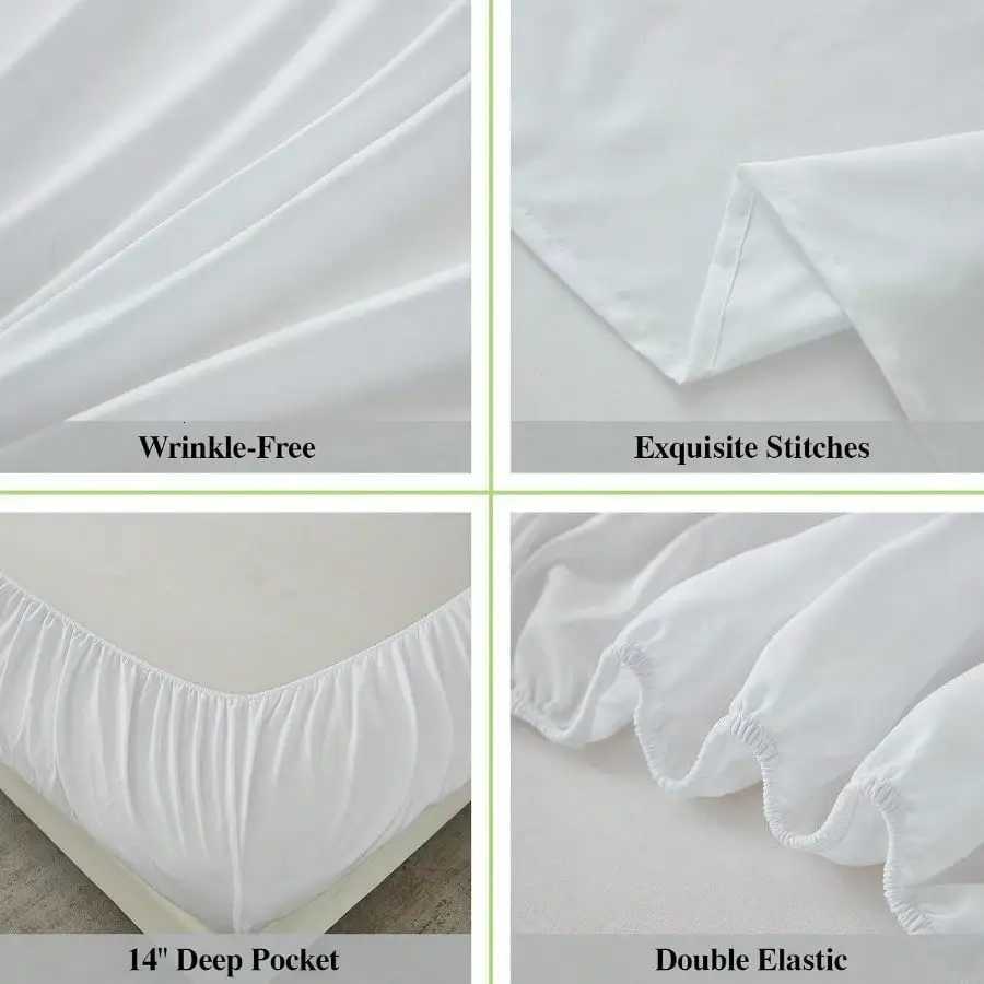 6pcs Sheet Set - Ultra Soft BedSheets - Brushed Microfiber - Deep Pockets Cooling BreathableM251118