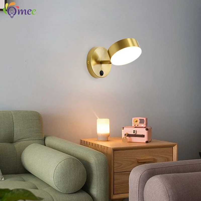 Modern Wall Lamp Bathroom Lamps Mirror Switch Stair Wall Night Light For Bedroom Bedside sconce Led Interior Small Wall Lights M251118